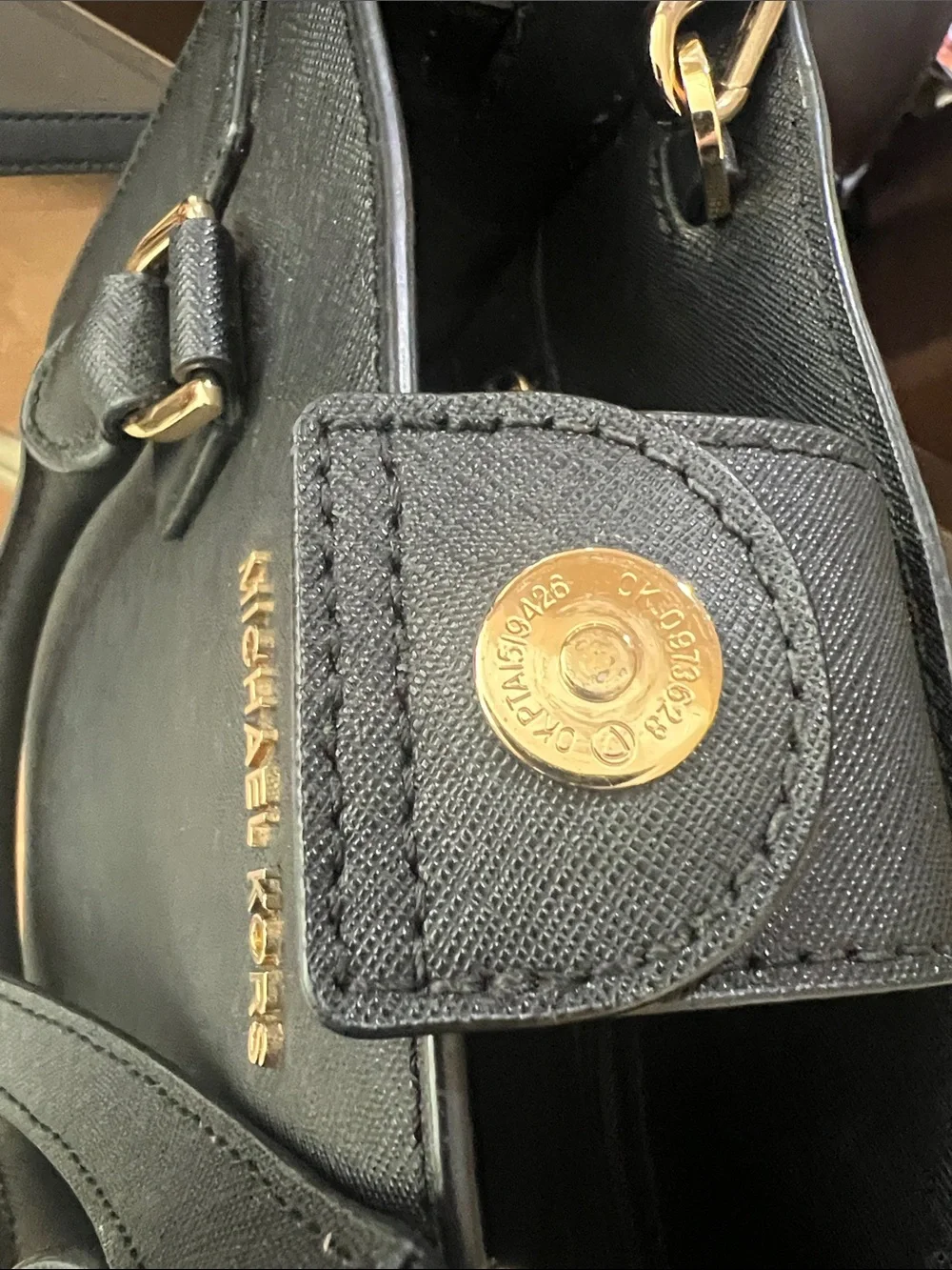 Michael Kors Black Saffiano Top-Handle Satchel with Crossbody Strap